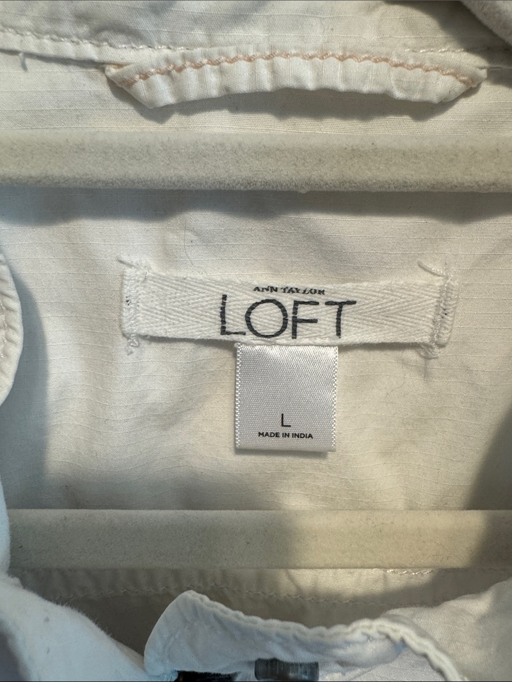 LOFT White Utility Button-Front Jacket - Picture 2 of 3